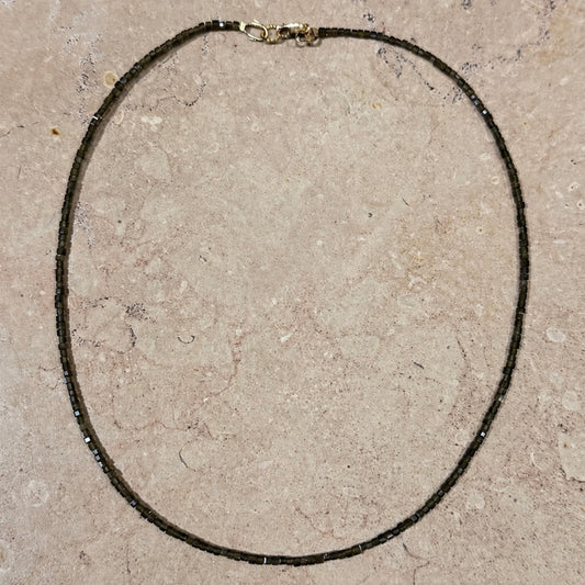 Obsidian Faceted Necklace