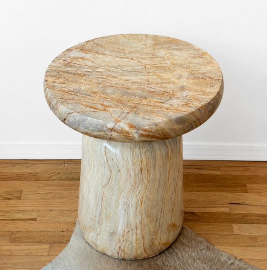 Marble Effect Side Table