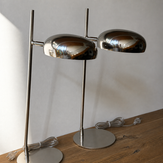 Vintage chrome table lamps