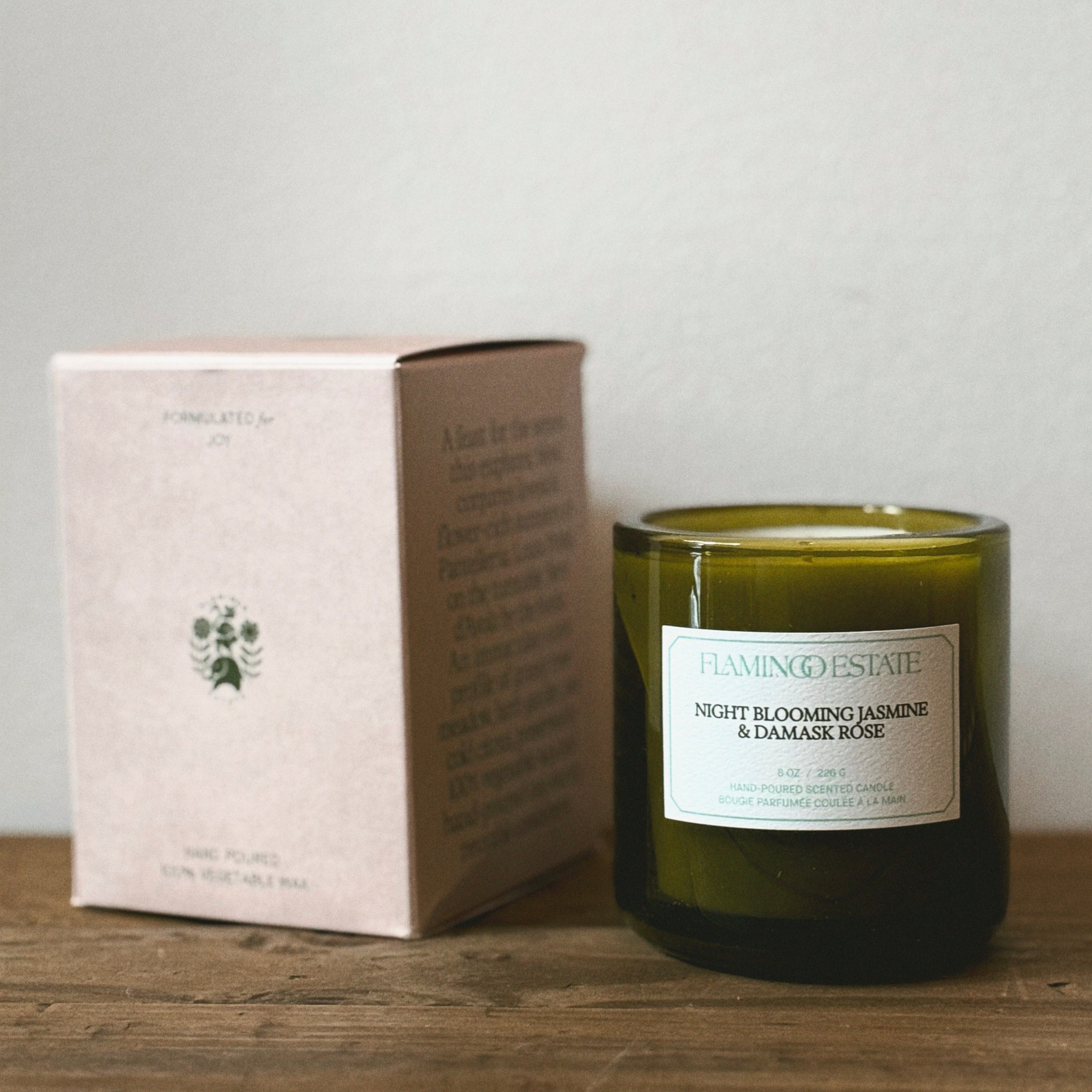 Flamingo Estate Night Blooming Jasmine & Damaske Rose Candle