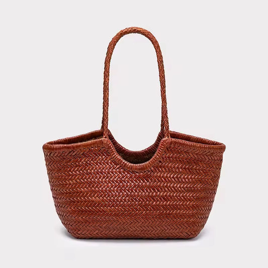 Leather Woven Shoulder Bag