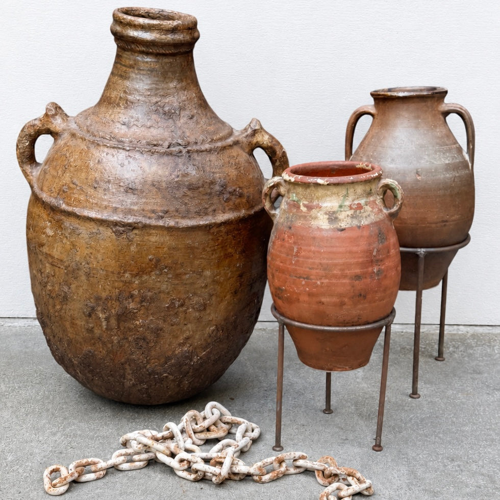 Vintage Moroccan Olive Pot
