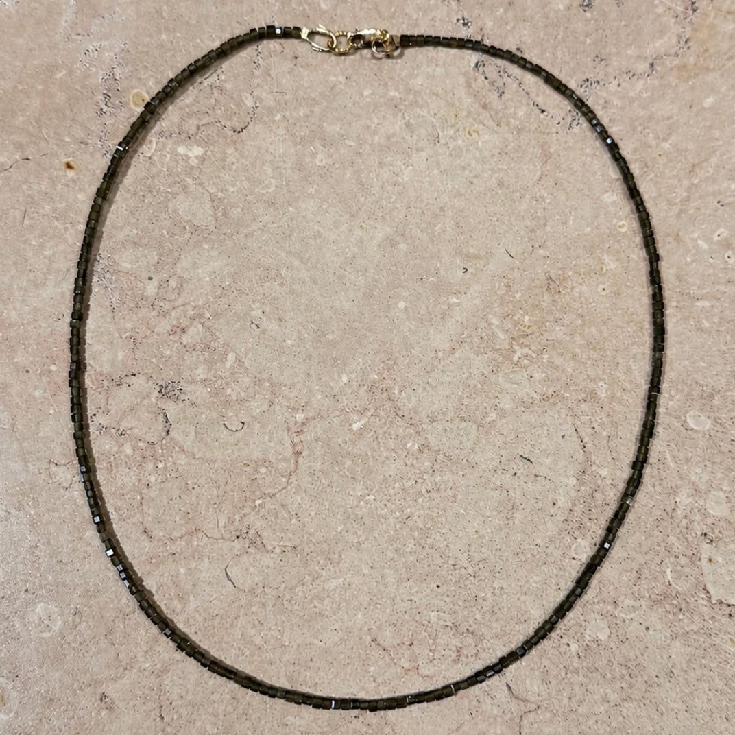 Obsidian Faceted Necklace