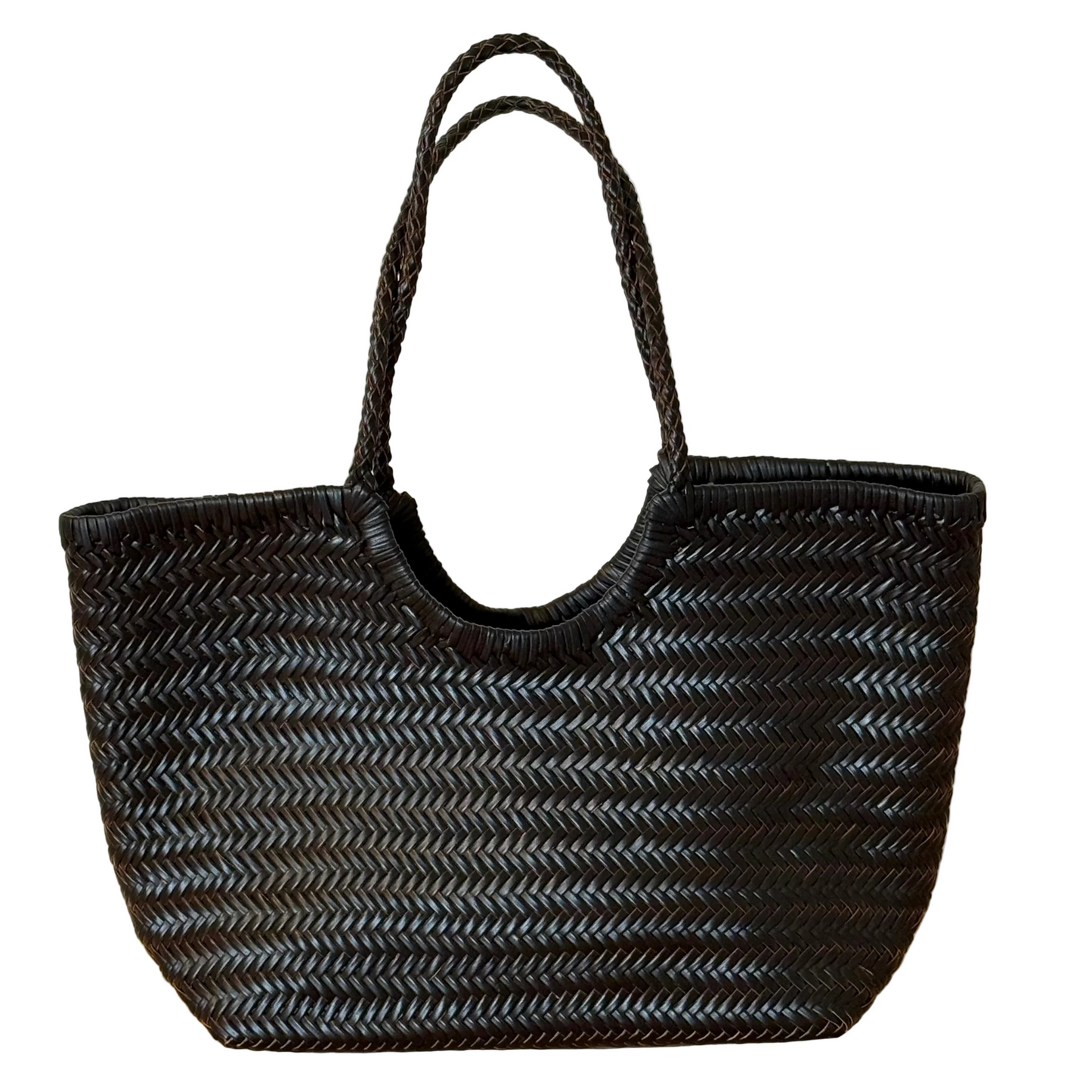 Leather Woven Shoulder Bag