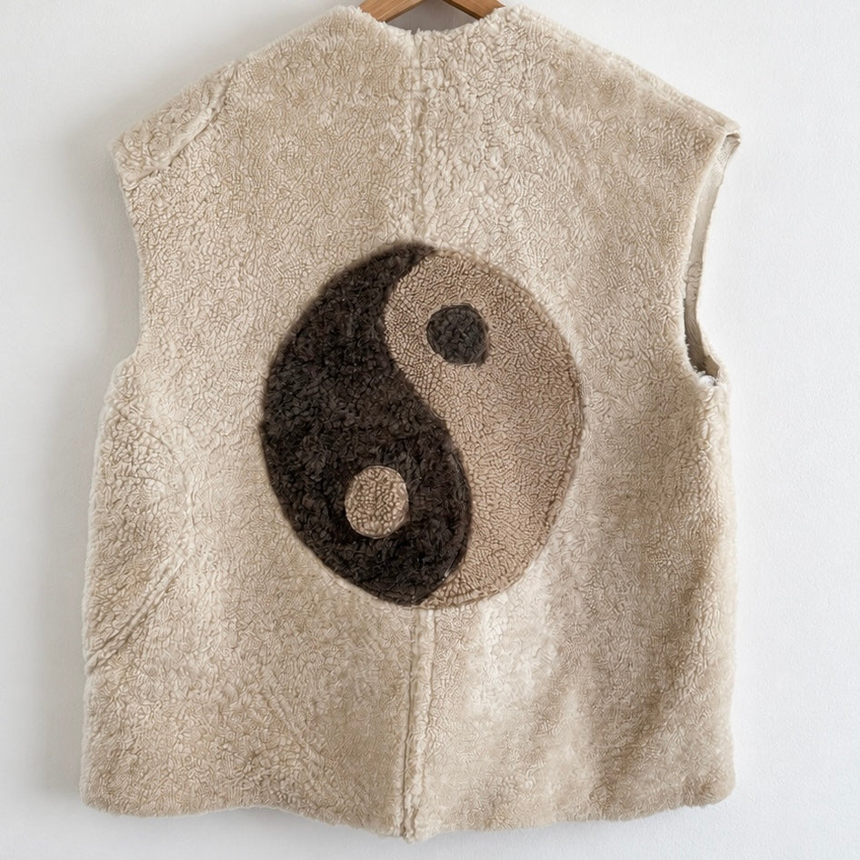 Yin Yang Shearling Vest