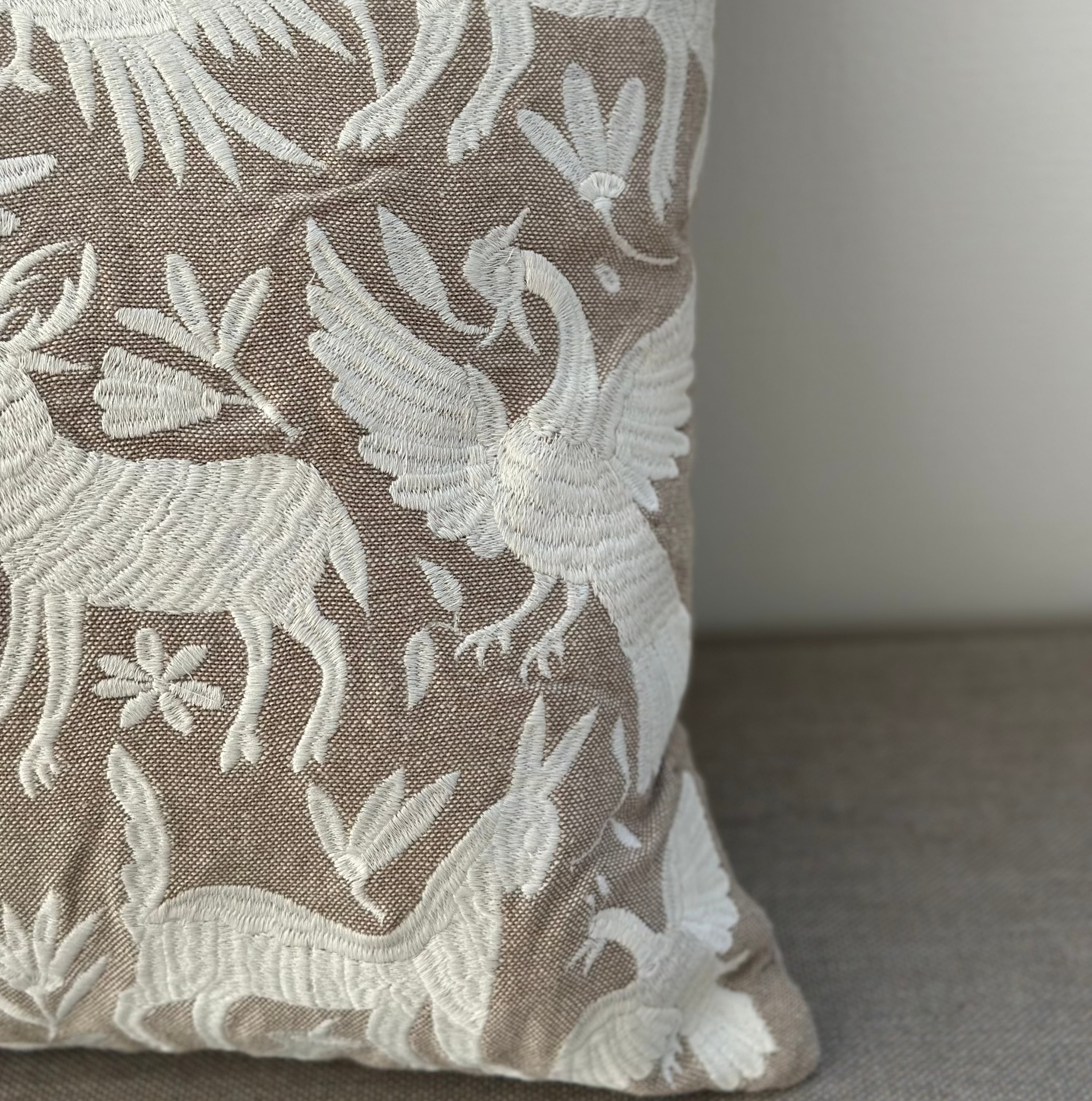 Emmy Embroidered Lumbar Cushion
