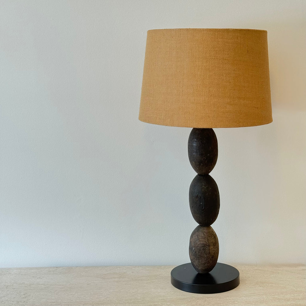 Vintage Wooden Buoy Lamp