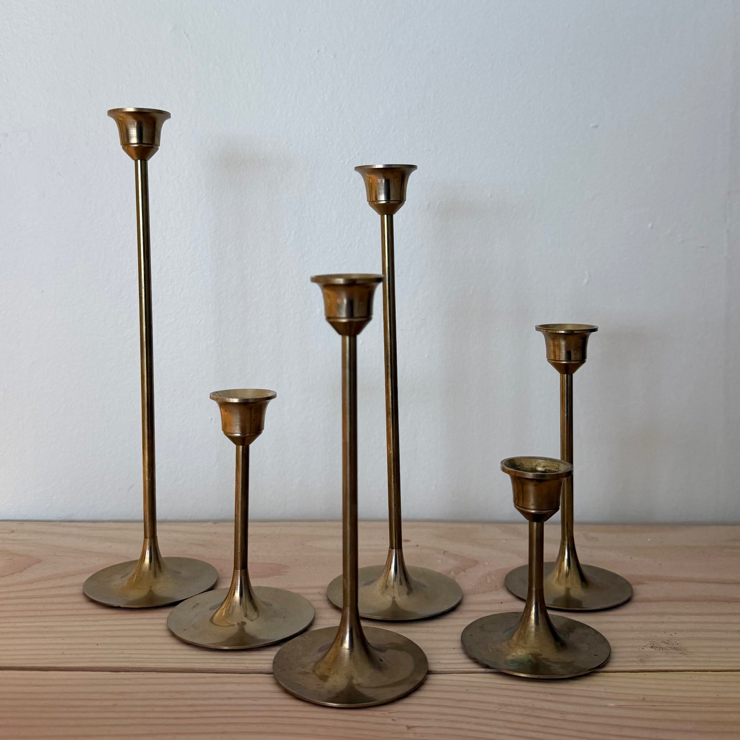 Vintage Brass Candlestick Holders