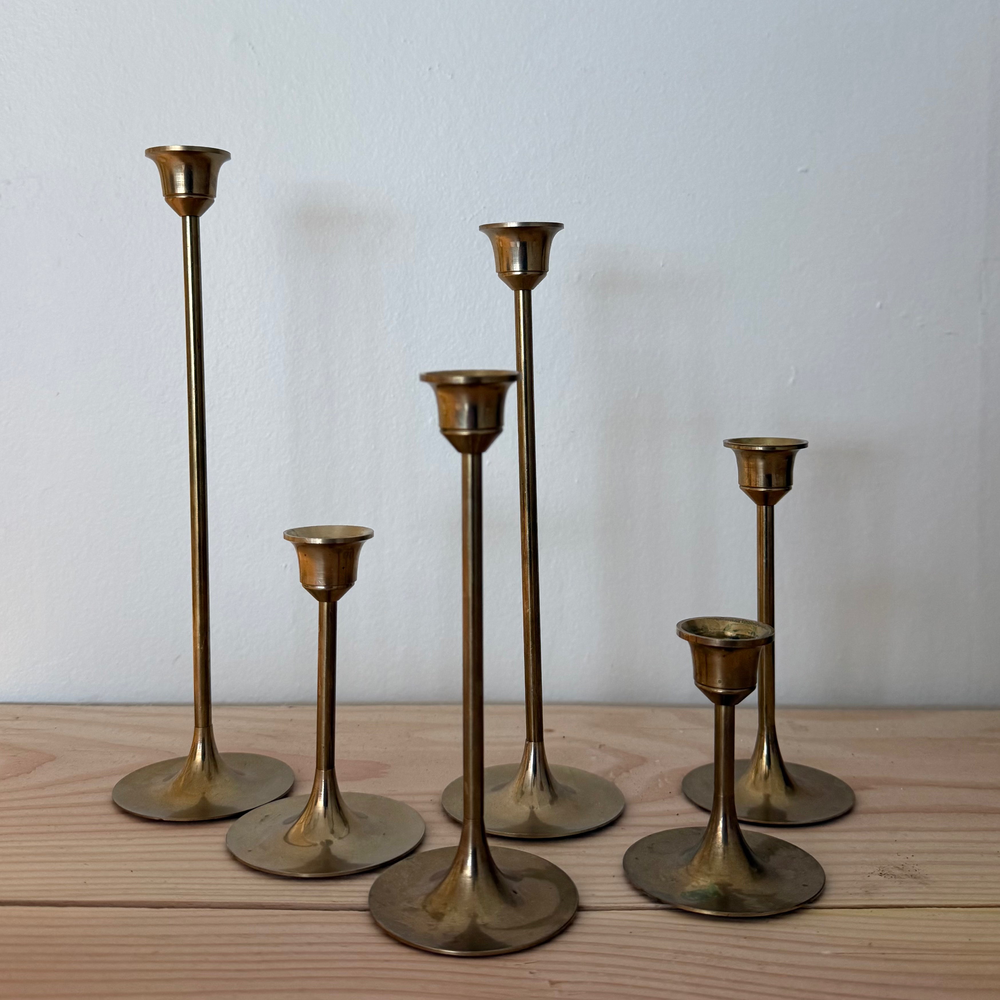 Vintage Brass Candlestick Holders