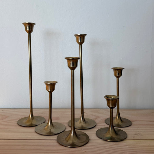 Vintage Brass Candlestick Holders