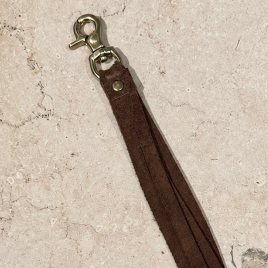 Anonymous Coyote Leather Keychain