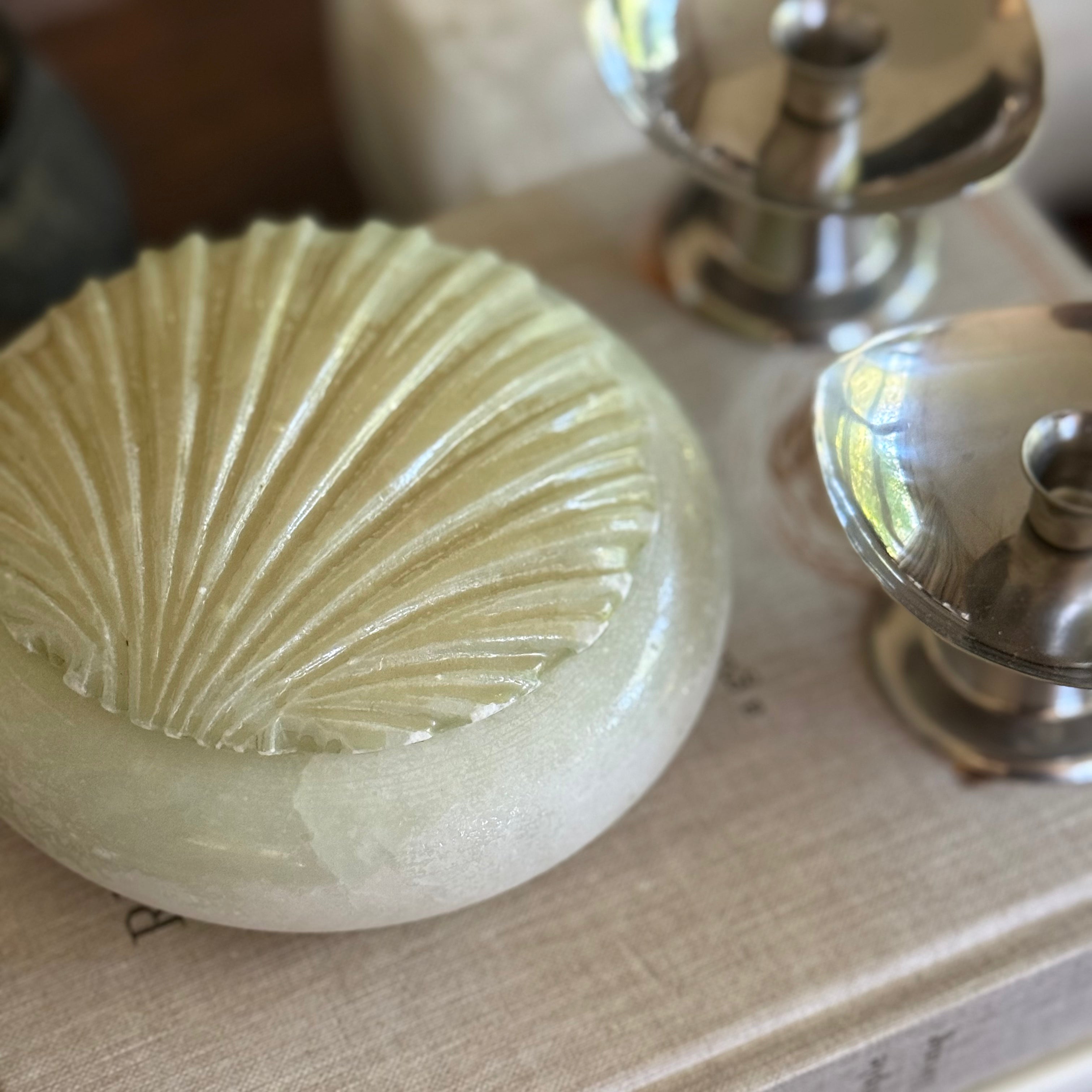 Alabaster Shell Trinket Dish