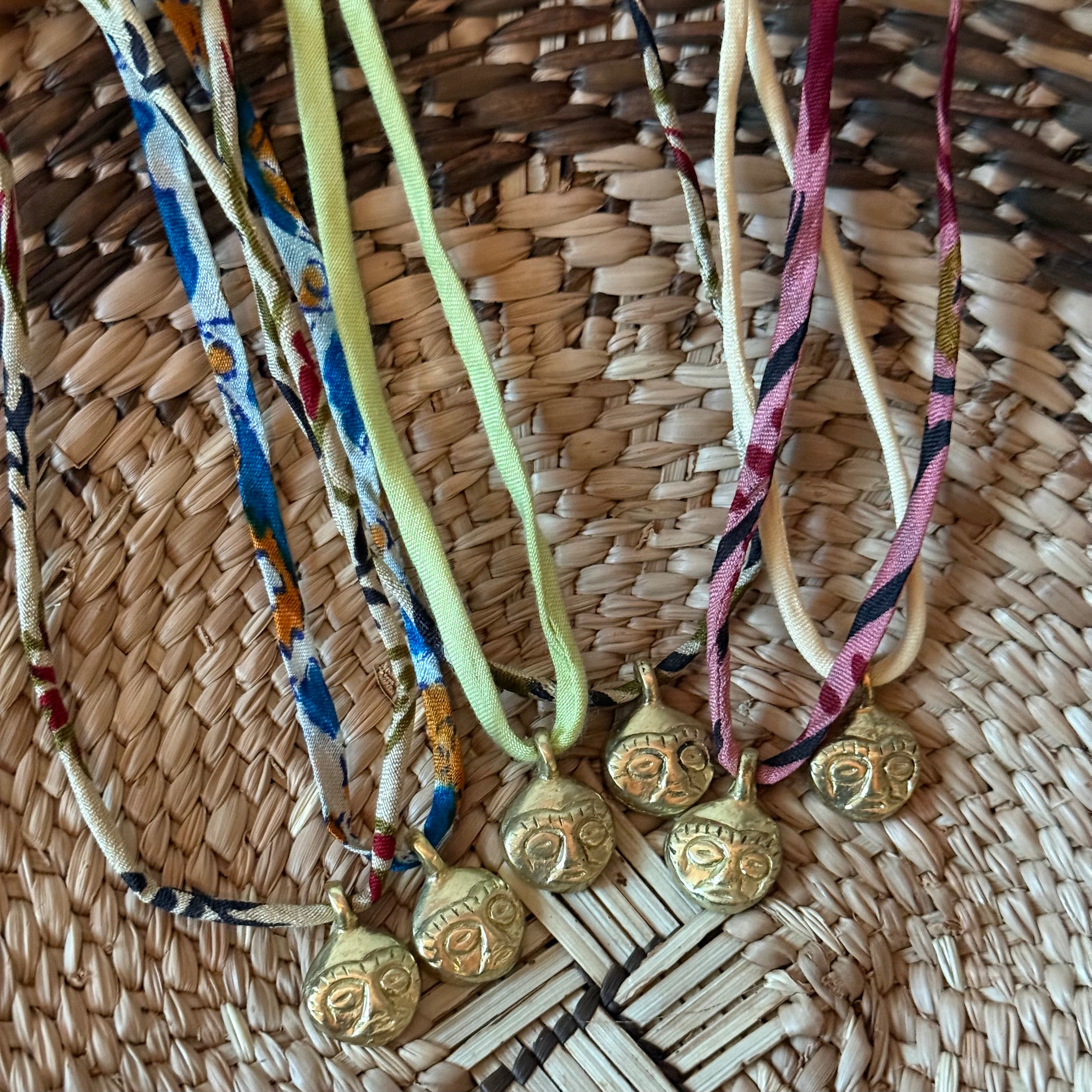 Brass Tribal Pendant Necklaces
