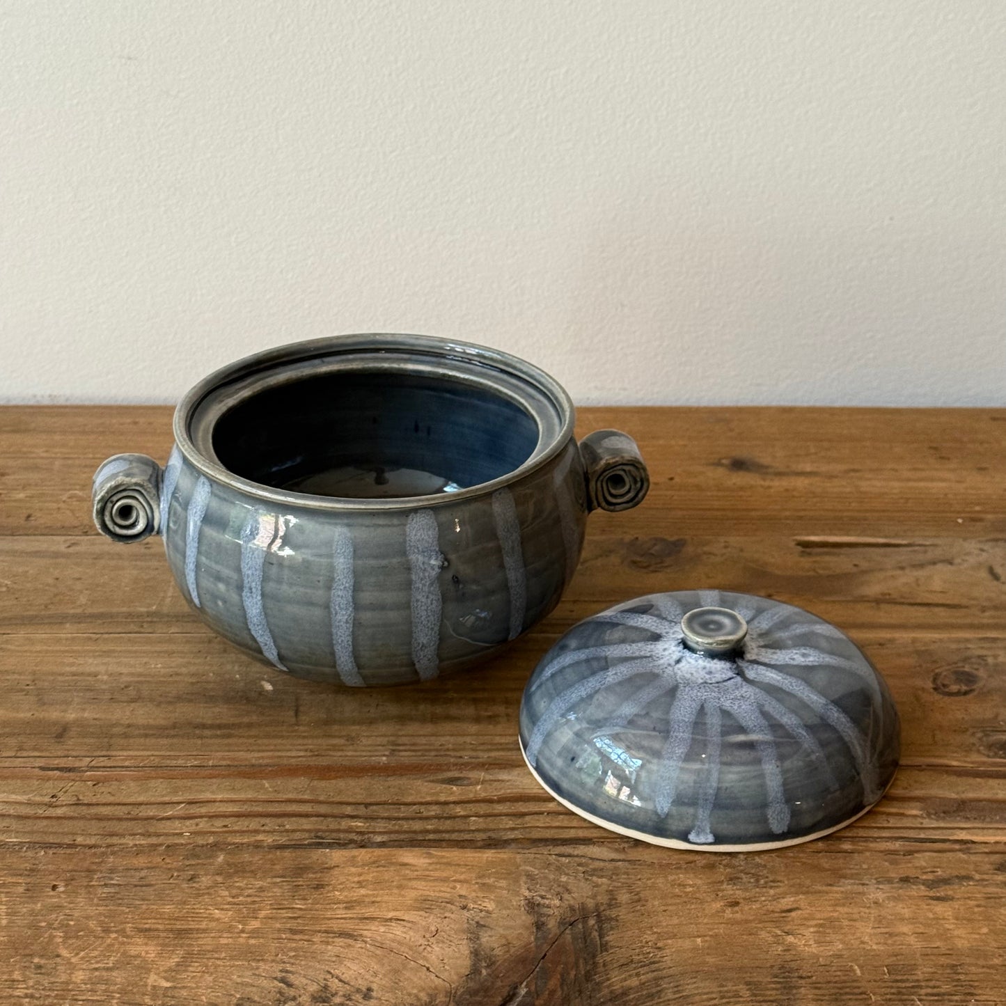 Signed Ceramic Bean Pot
