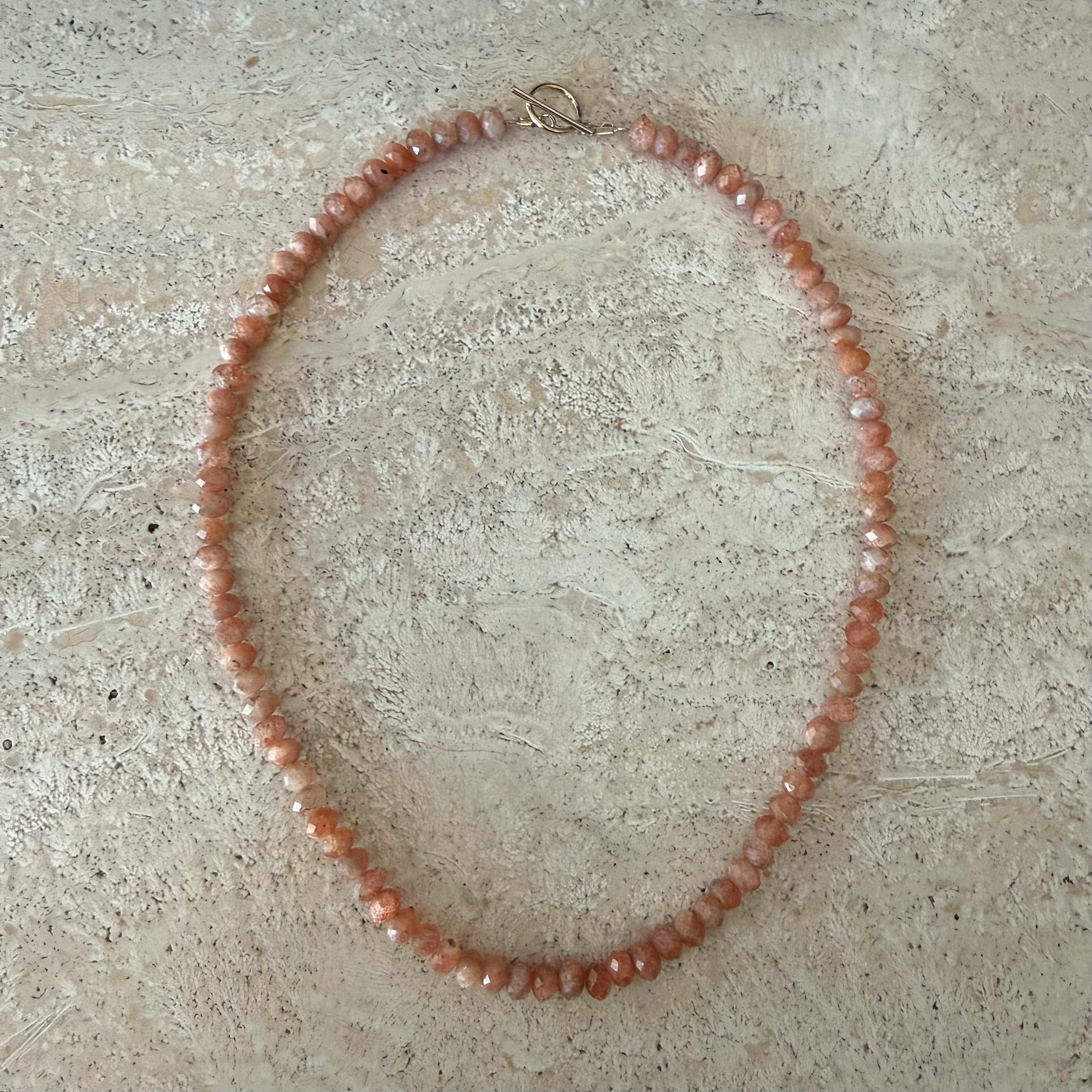 Beaded Sunstone Necklace