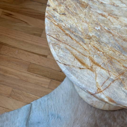 Marble Effect Side Table