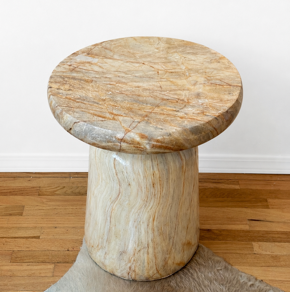 Marble Effect Side Table
