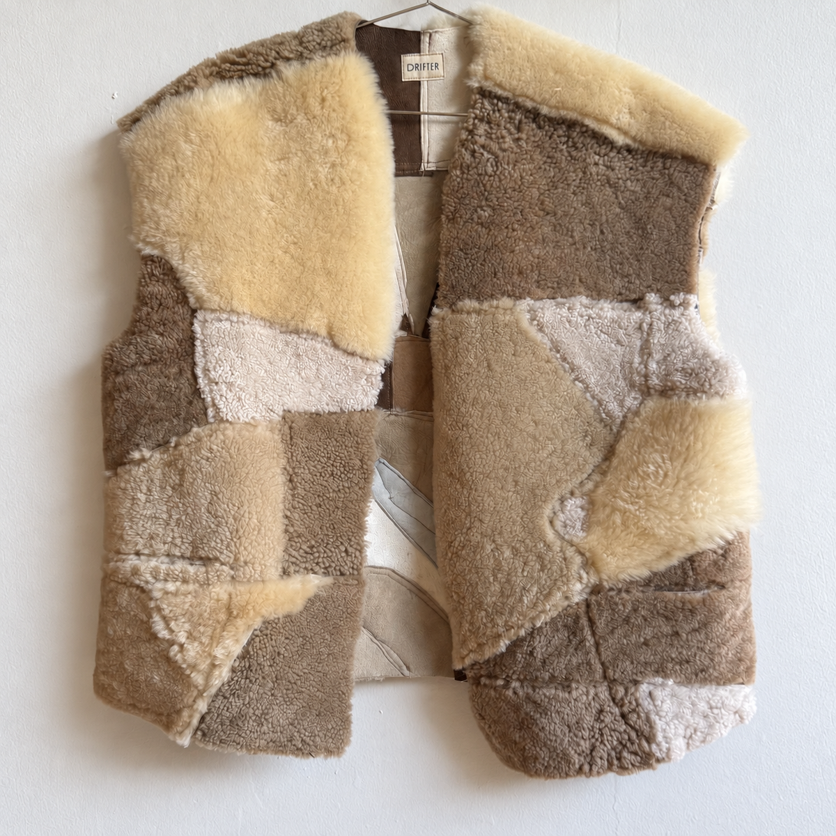 Patchwork Shearling Vest