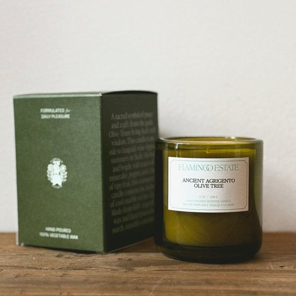 Flamingo Estate Ancient Agrigento Olive Tree Candle