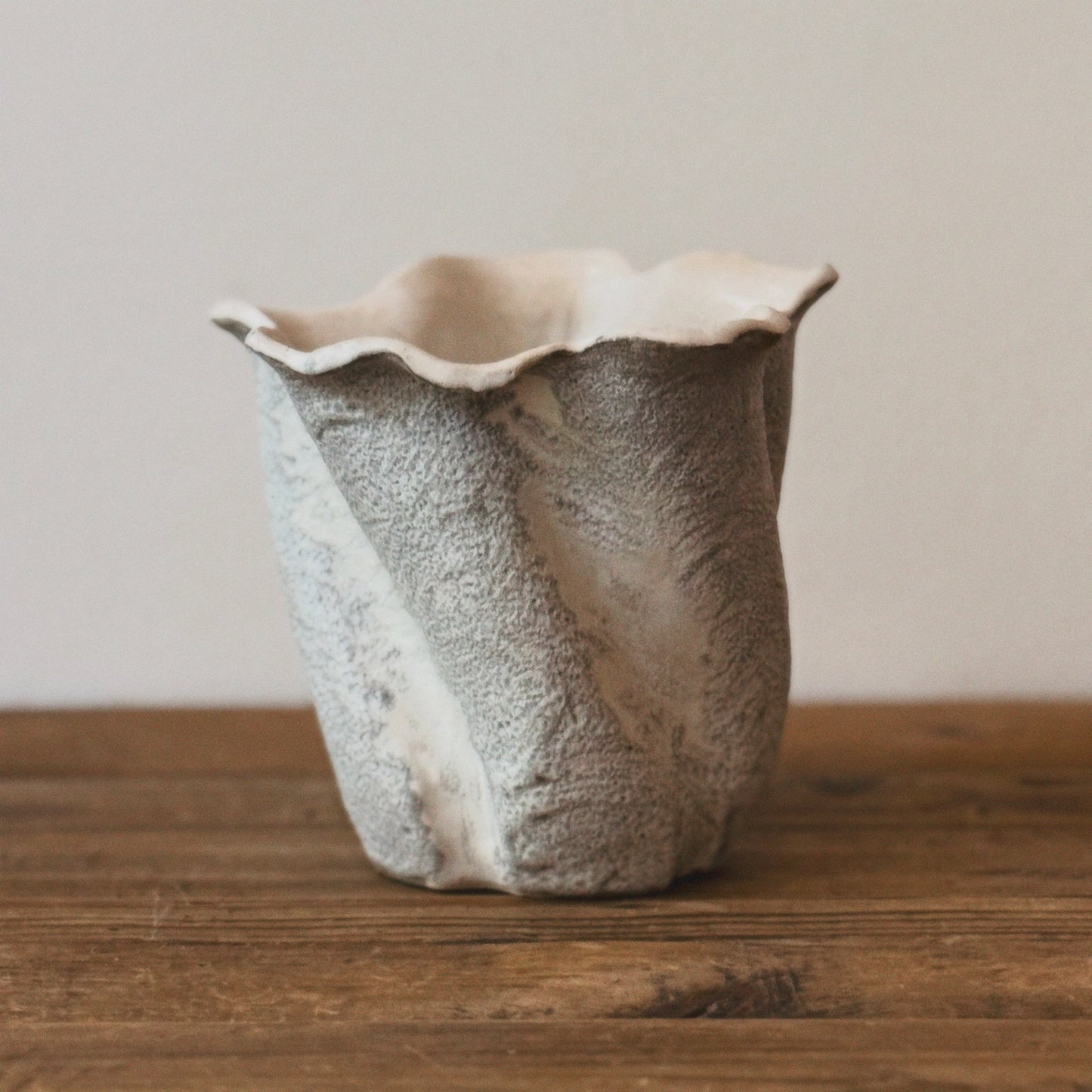 Vintage Ruffled Vase