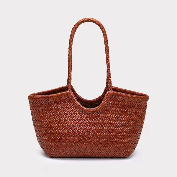 Leather Woven Shoulder Bag