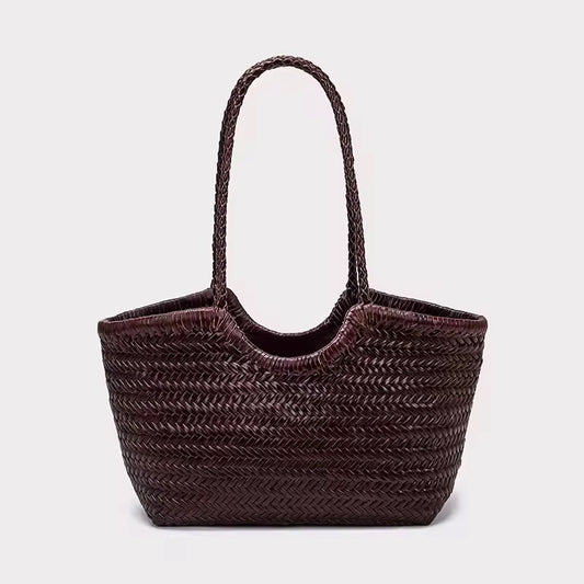 Leather Woven Shoulder Bag