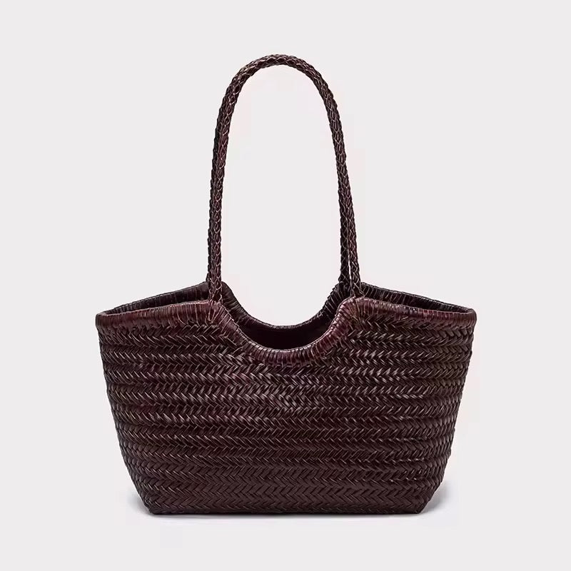 Leather Woven Shoulder Bag